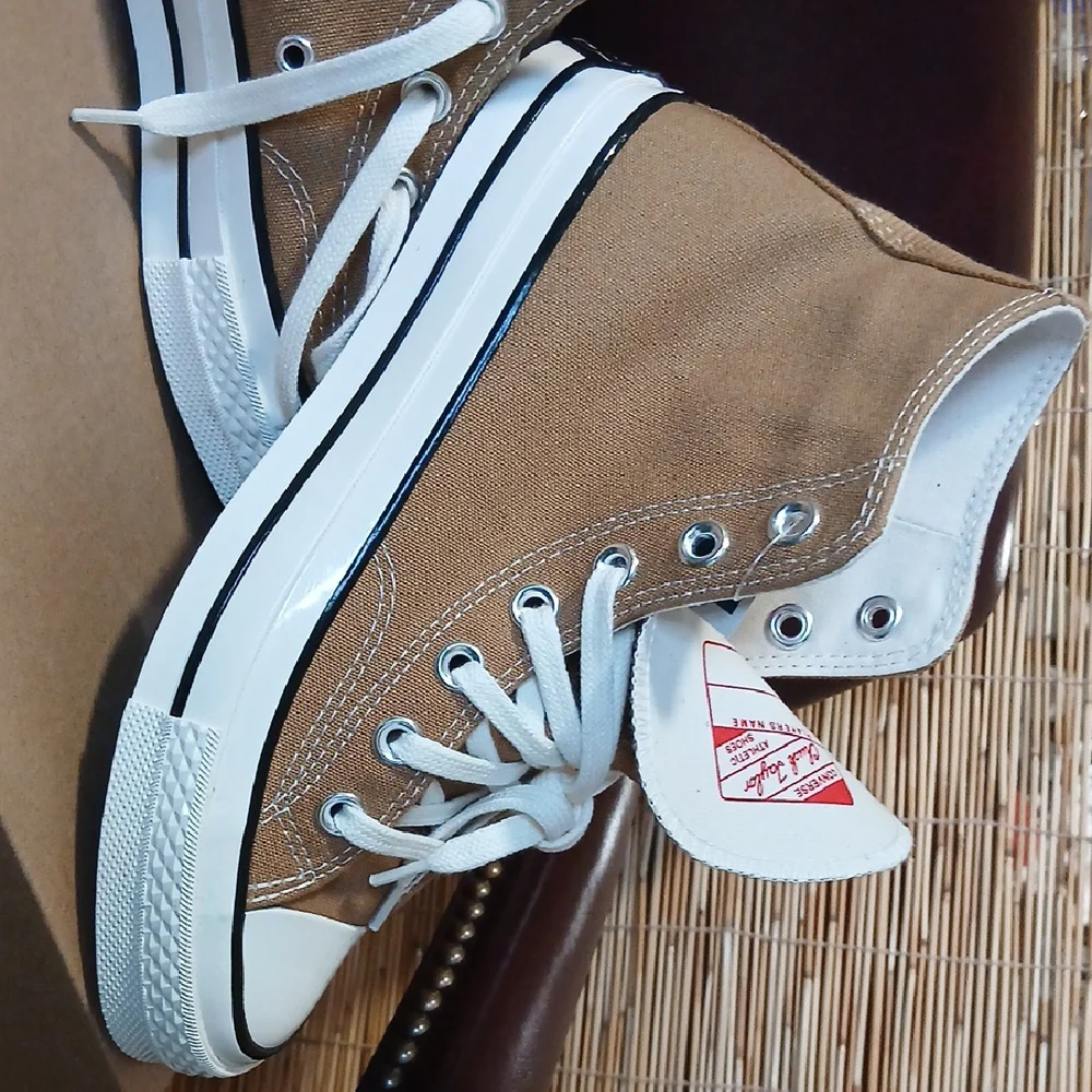 Converse High Top Sneakers in Tan - Picture 2 of 5